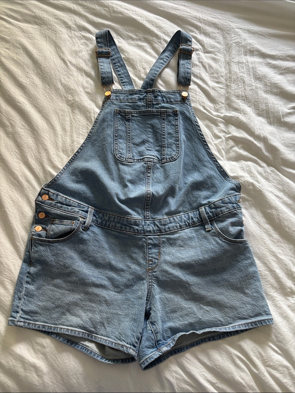 Isabel Maternity by Ingrid & Isabel Light Blue Denim Shortalls